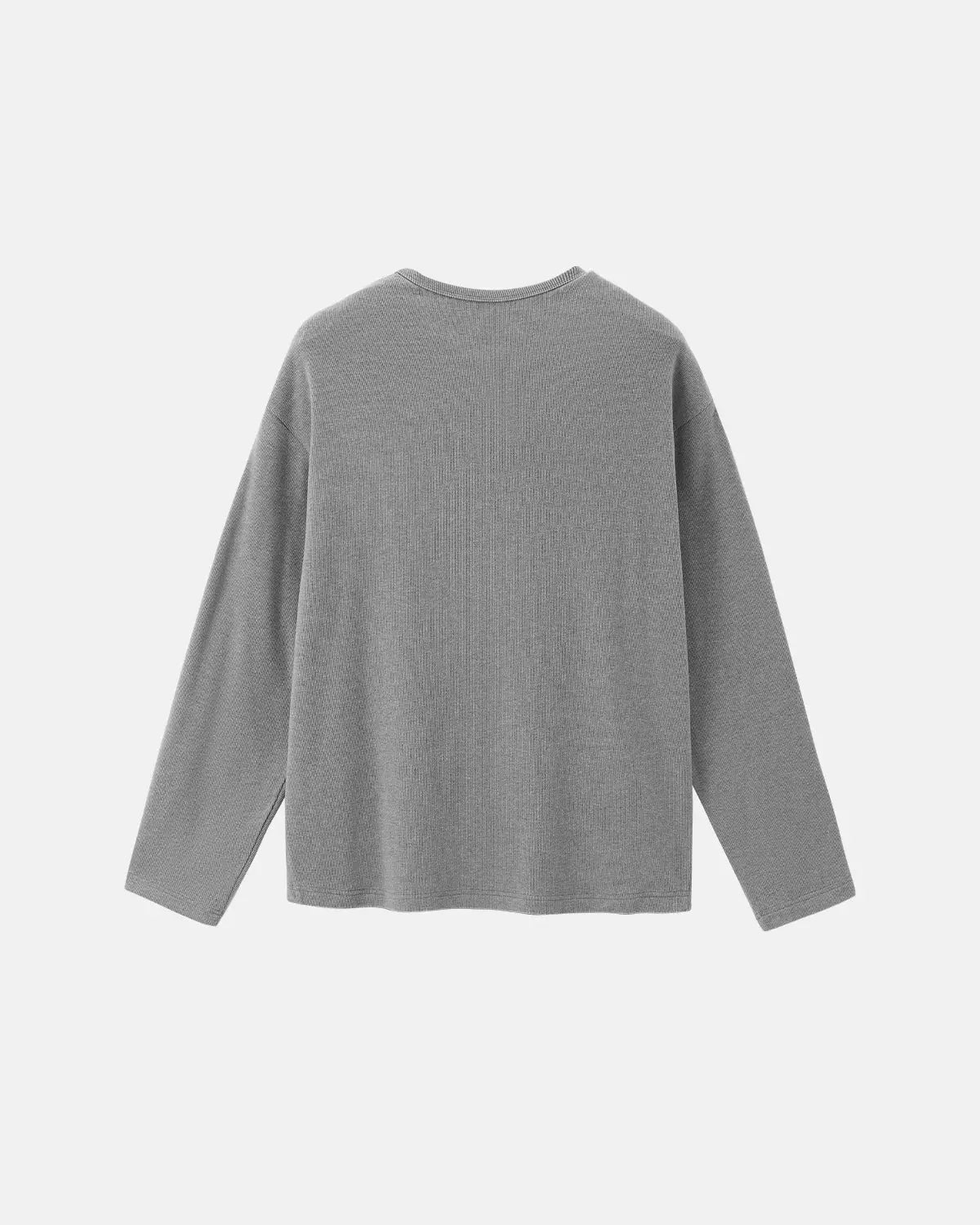 Henley Collar Long Sleeve Tees