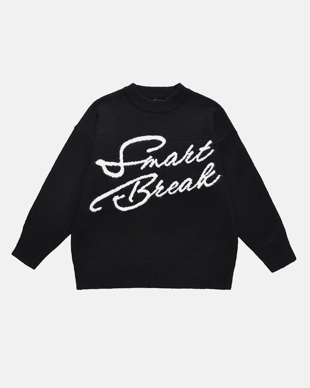 Script Letter Graphic Knit Sweater