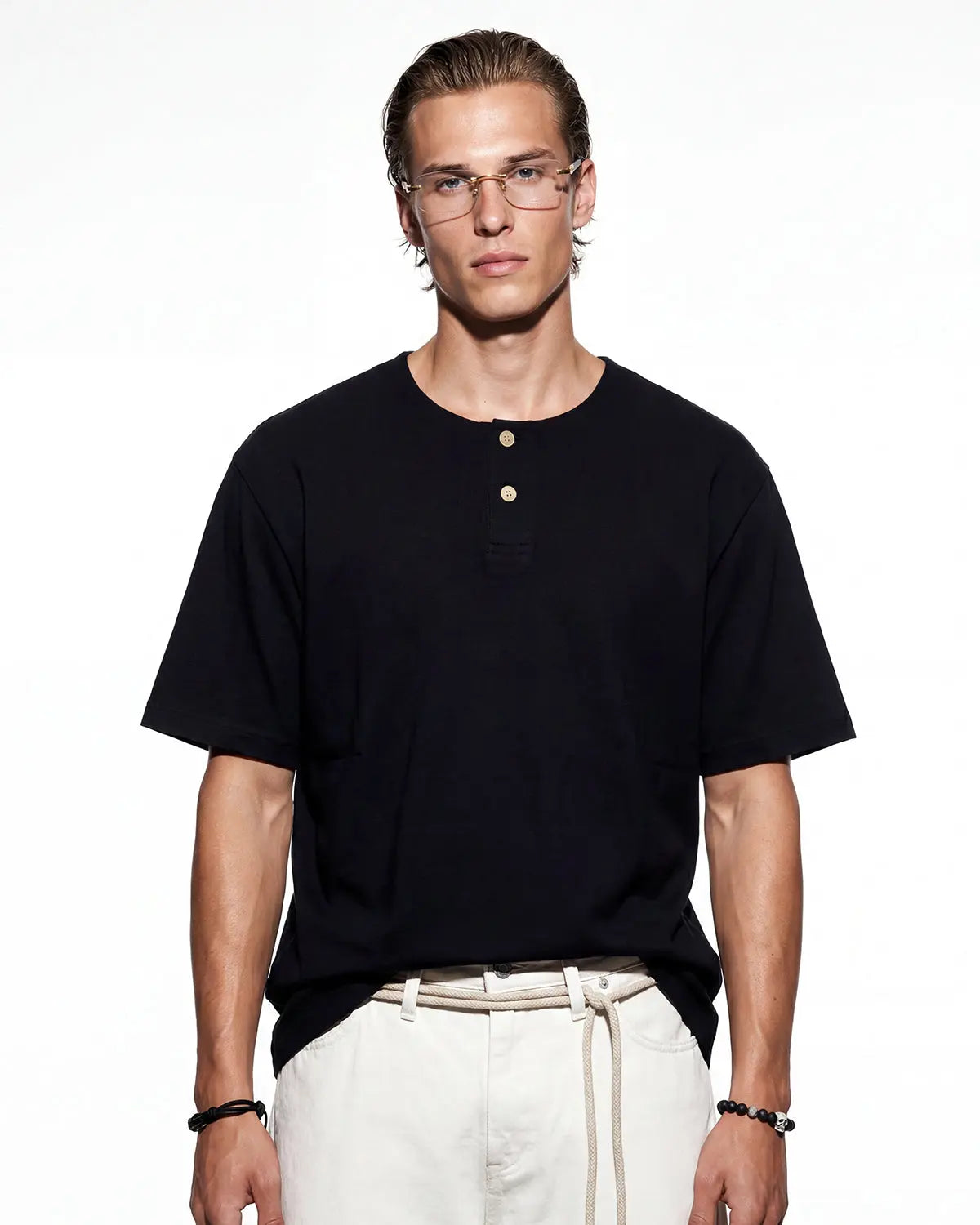 Old Money Henley Collar T-Shirt