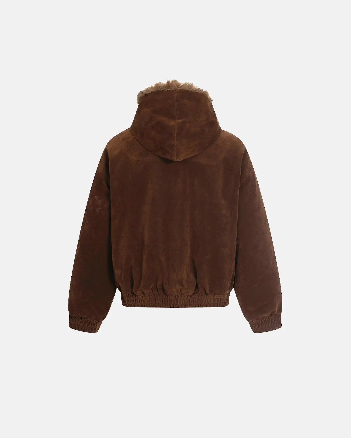 Faux Fur Lined Clasp Bomber Jacket