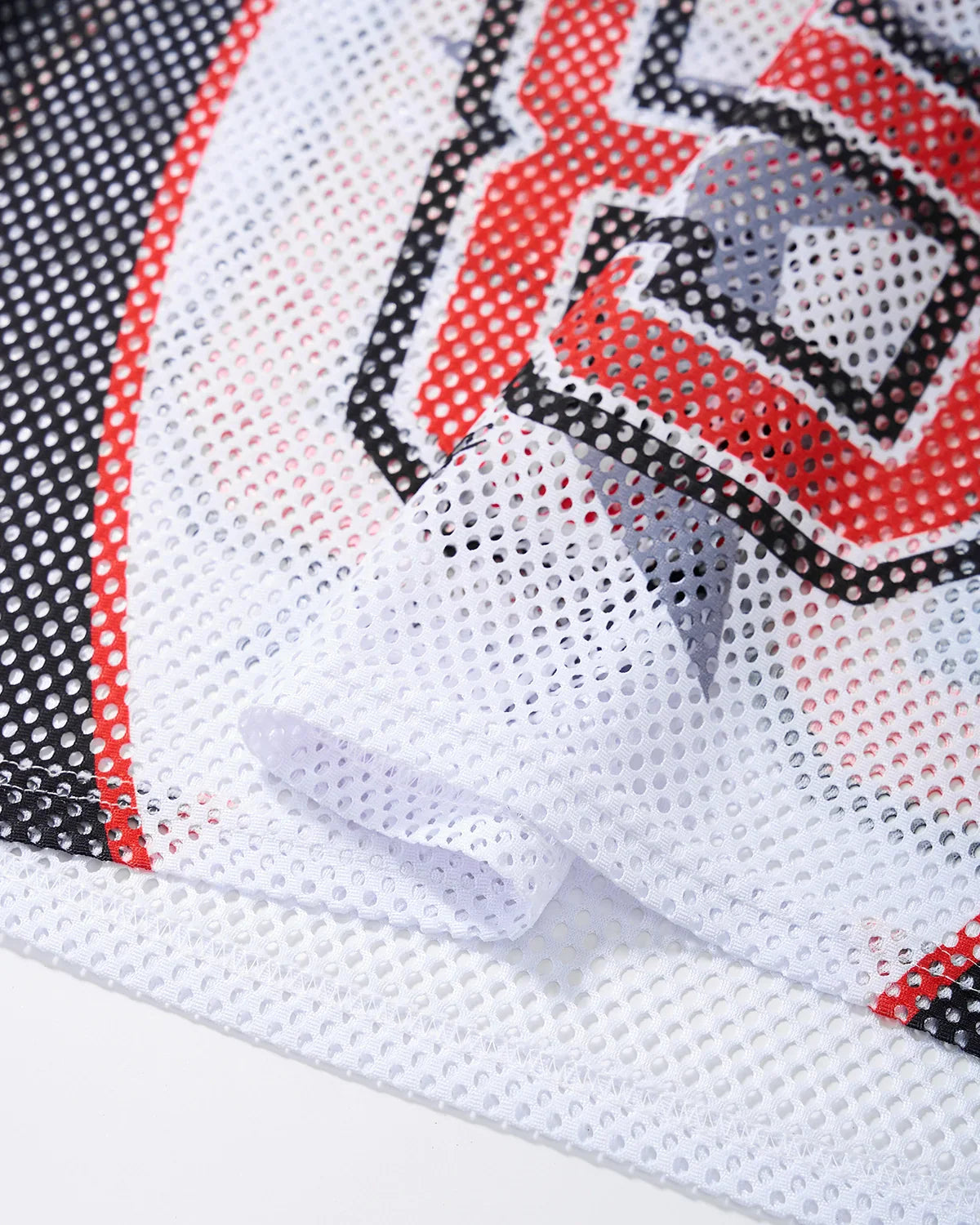 V-Neck Colorblock Mesh Jersey