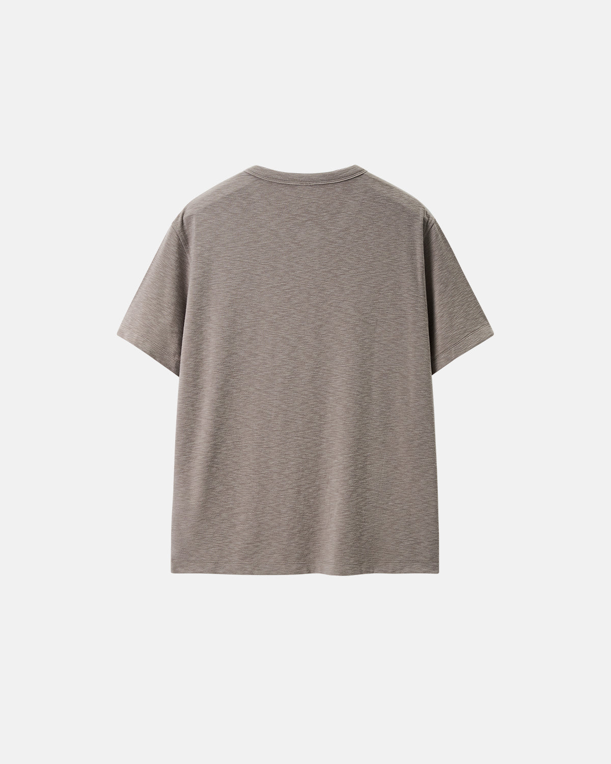 Camiseta casual Henley lisa