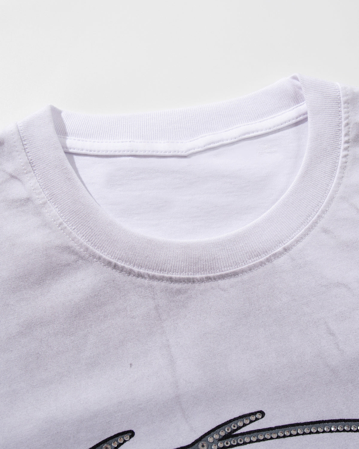 Rhinestone Washed Graphic T-Shirt