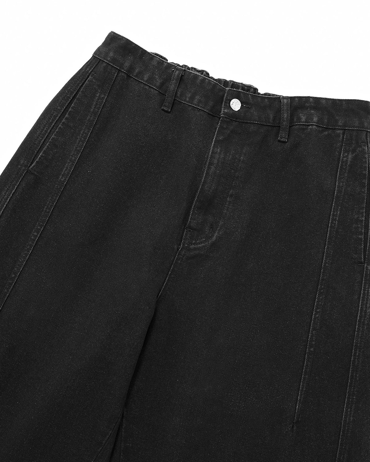 Acid Washed Black Barrel Jeans