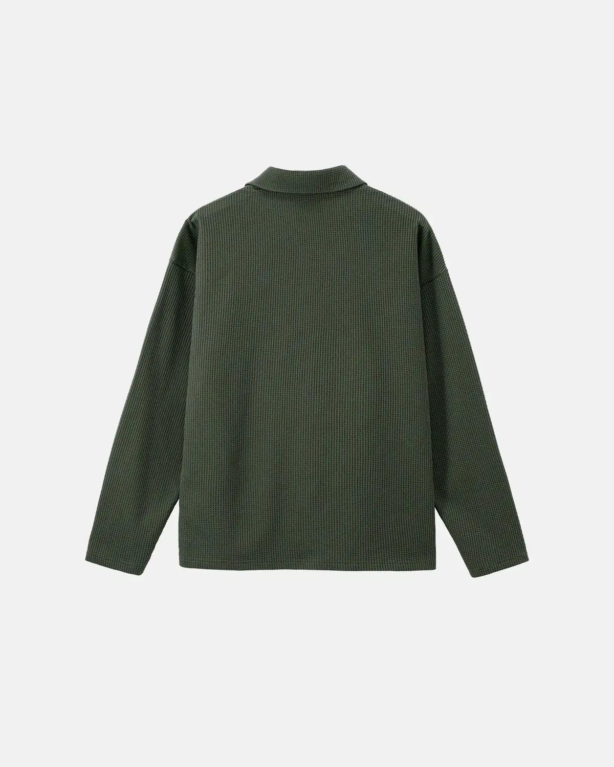 Waffle Long Sleeve Polo Shirts