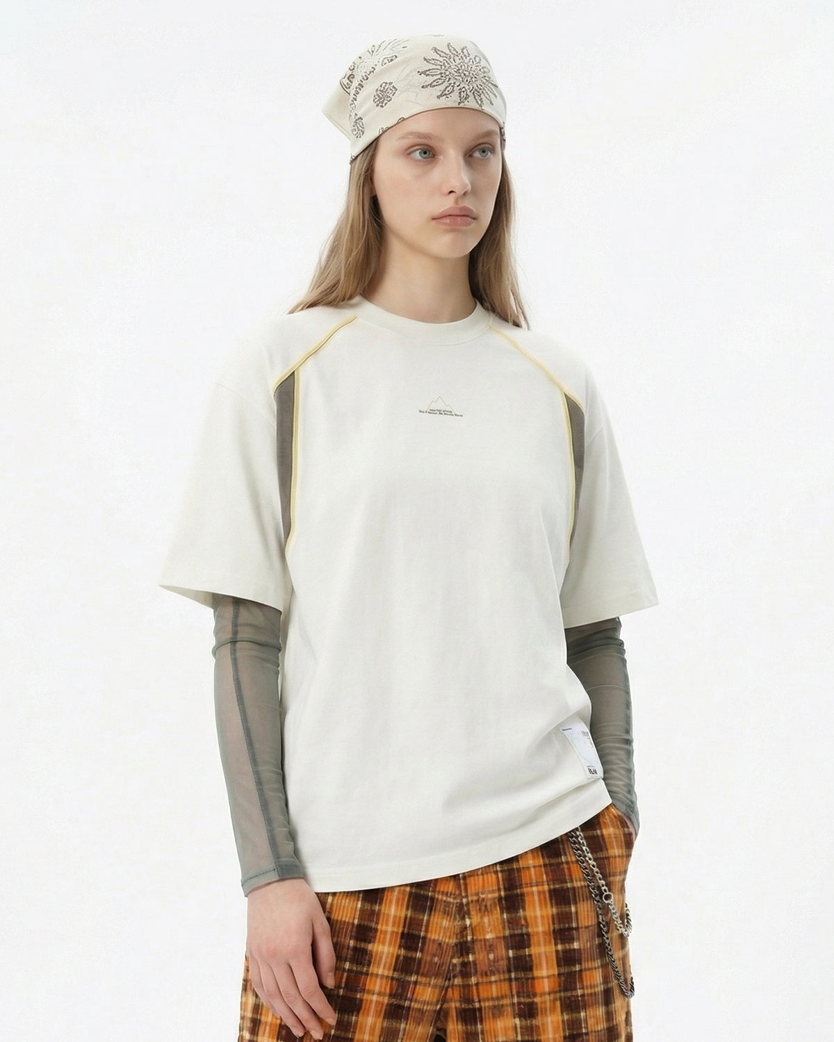 Glow-in-the-Dark Stitching Oversized T-Shirt
