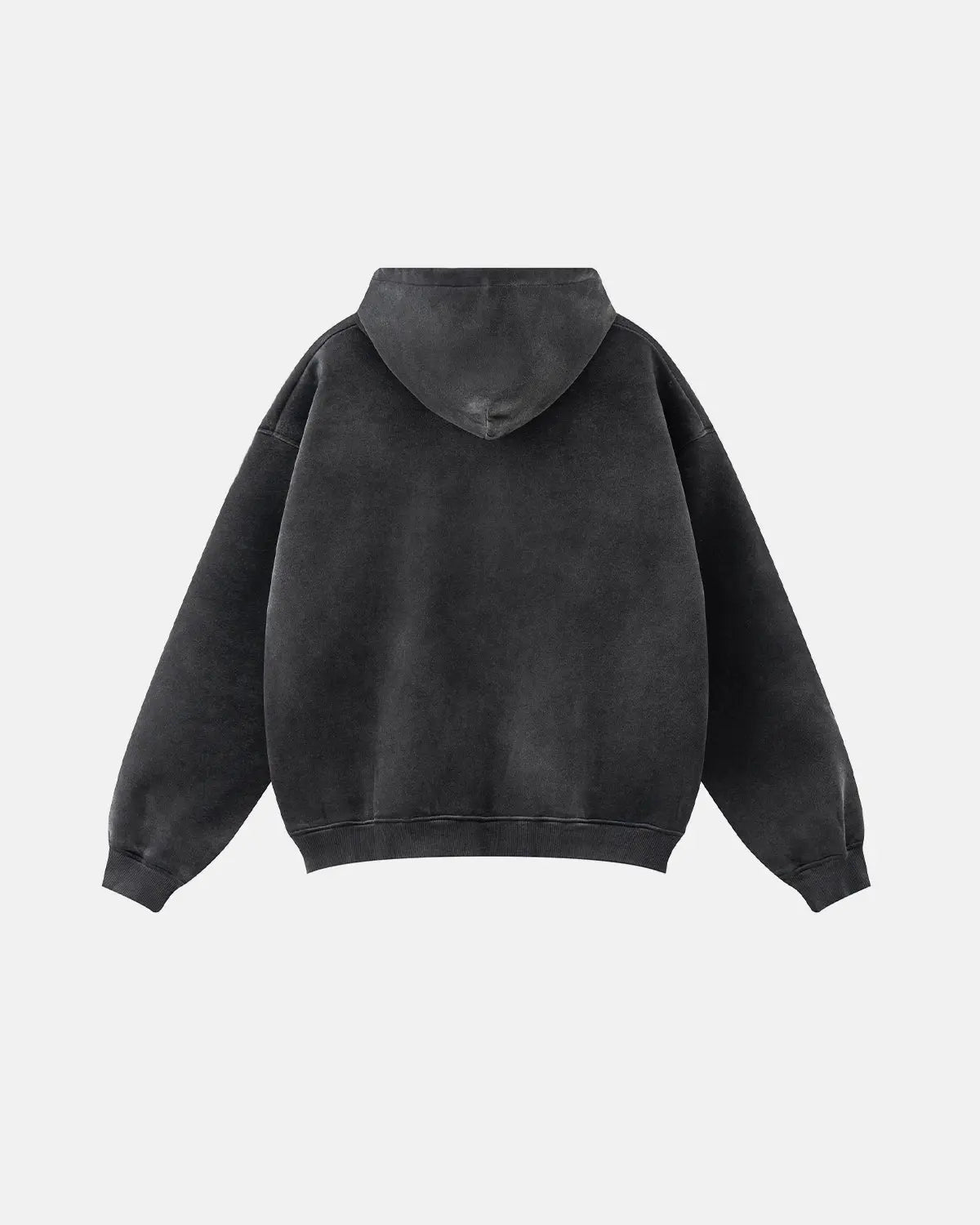 Graffiti Print Acid Washed Fleece Hoodies