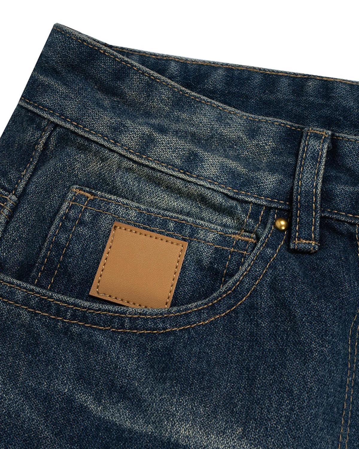 Indigo Washed Cargo Denim Jorts