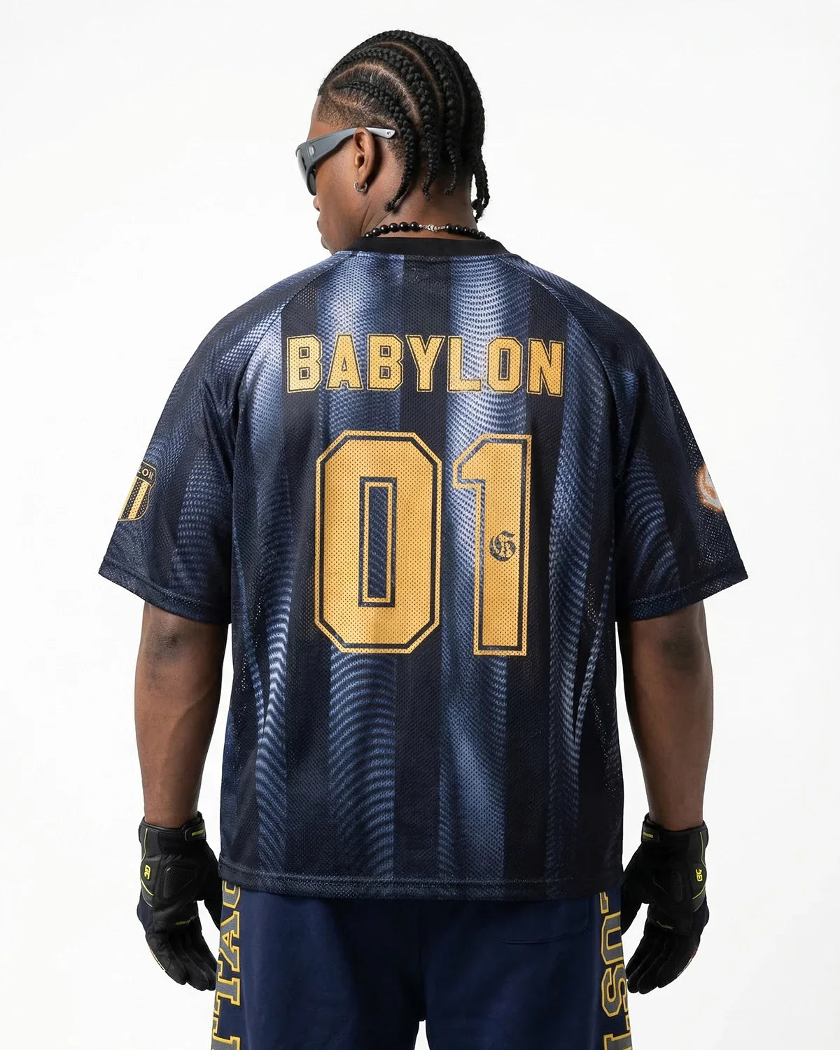 Gradient Pattern Mesh Jersey