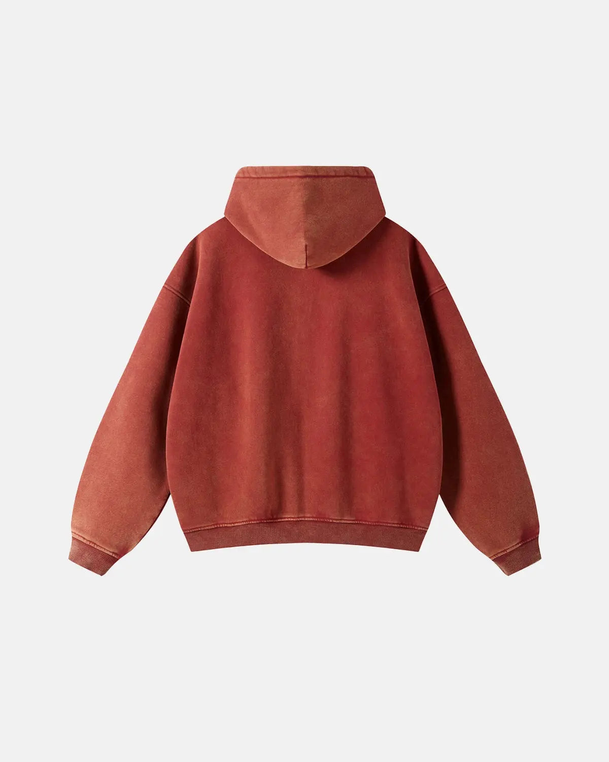Washed Distressed Fleece Zip Up Hoodies
