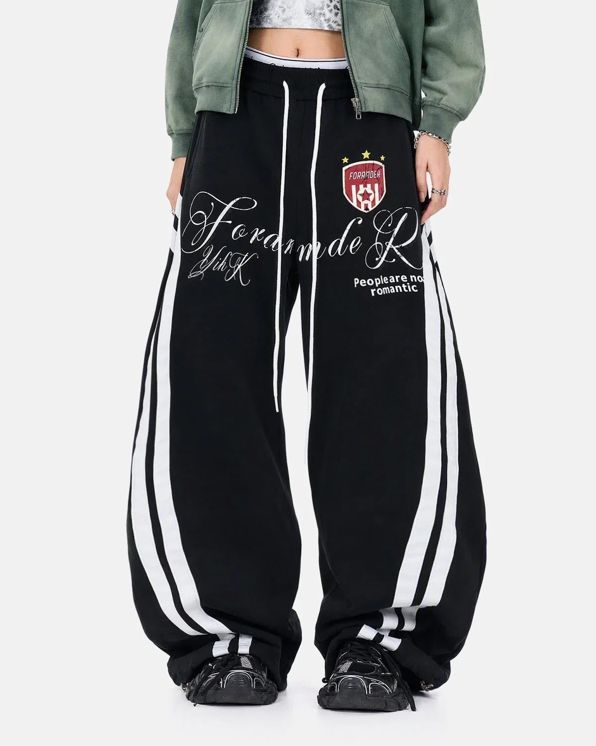 Washed Stripe Barrel Sweatpants