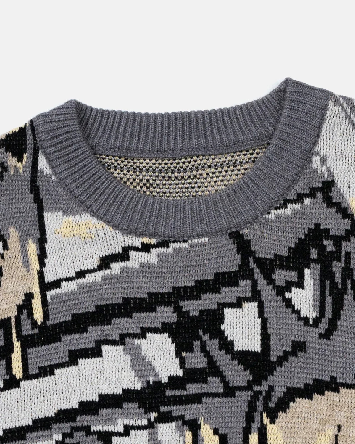 Comic Graphic Crew Neck Knit Sweater