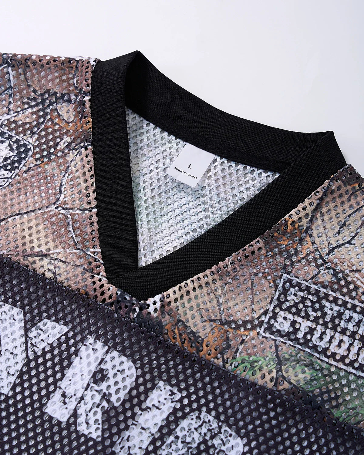 Camo Mesh Digital Print Jersey Tee