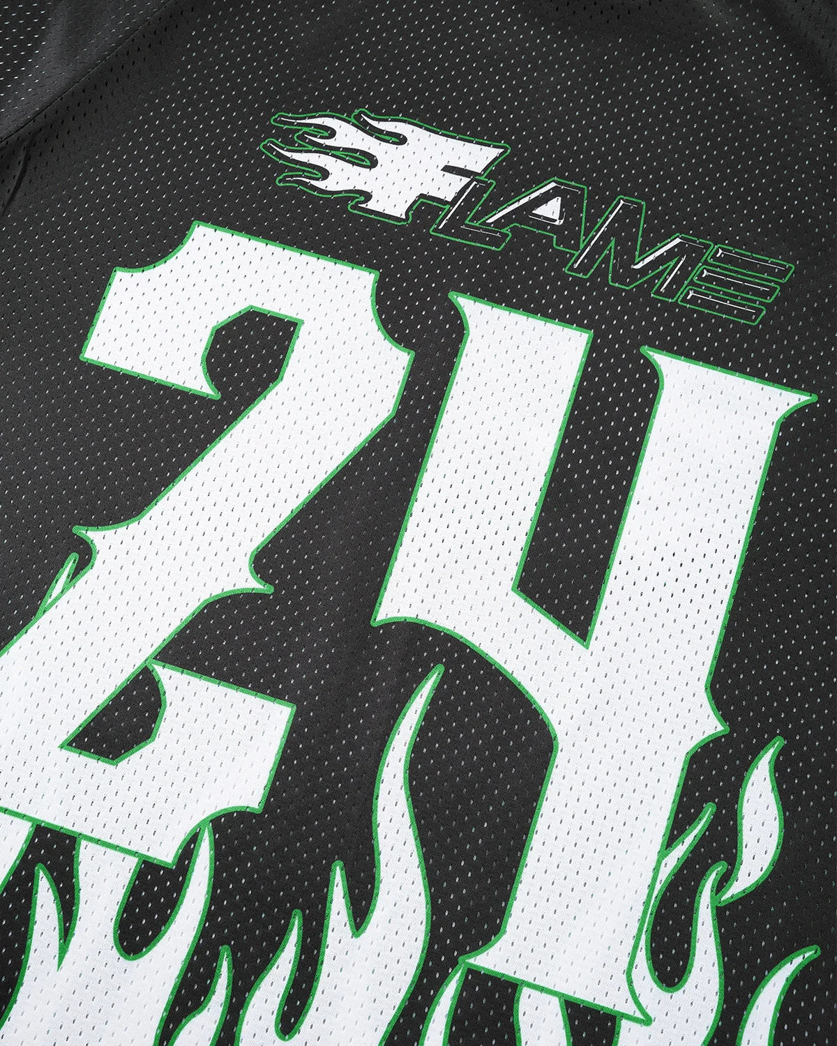 Flame Print Mesh Tees