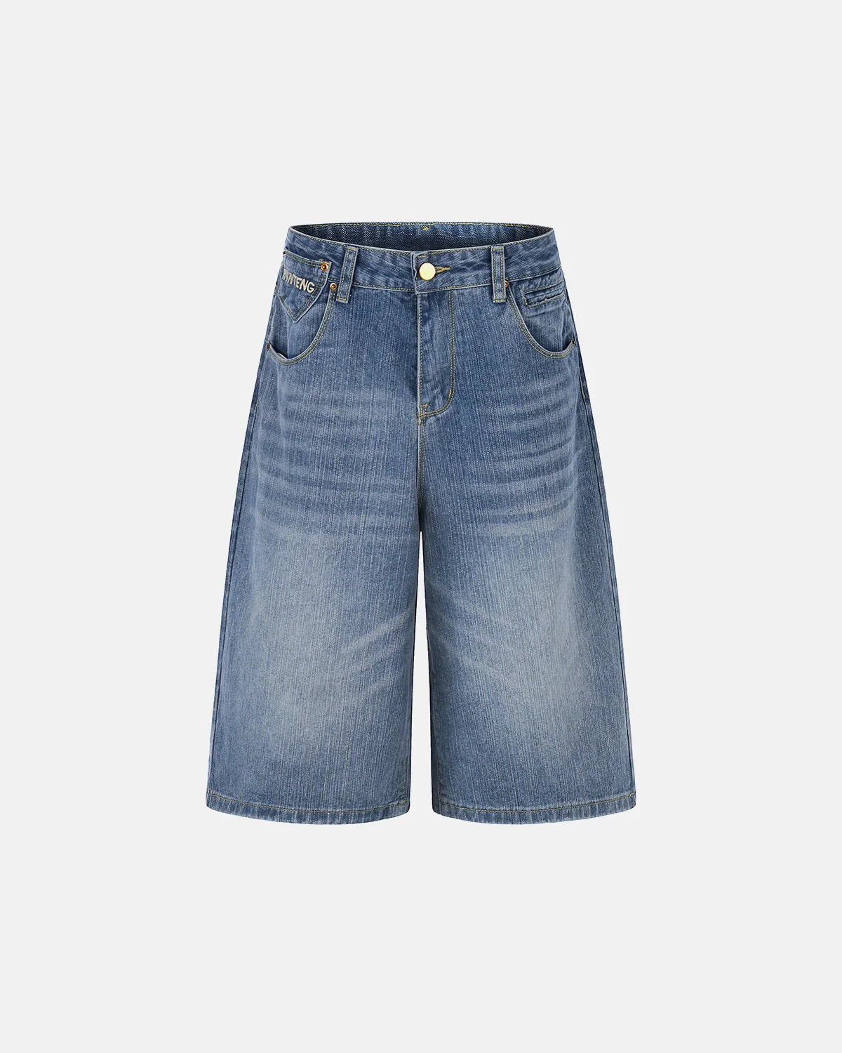 Cinch Back Bamboo Weave Long Jorts