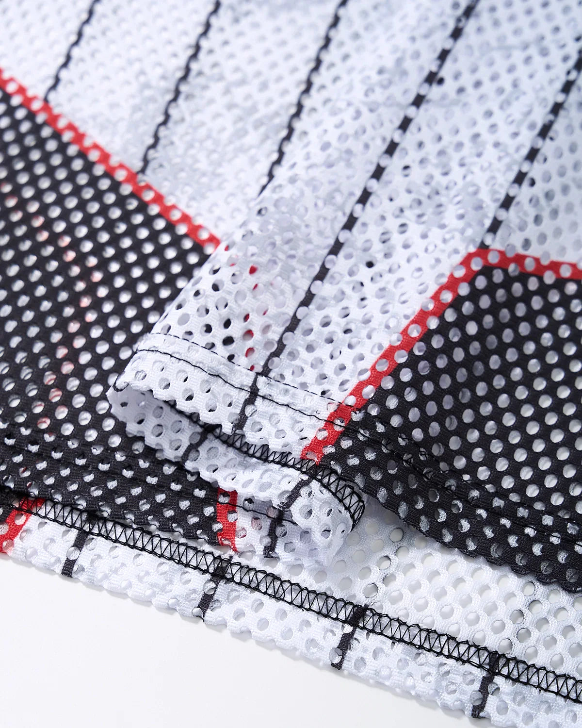 Pinstripe Colorblock Mesh Jersey