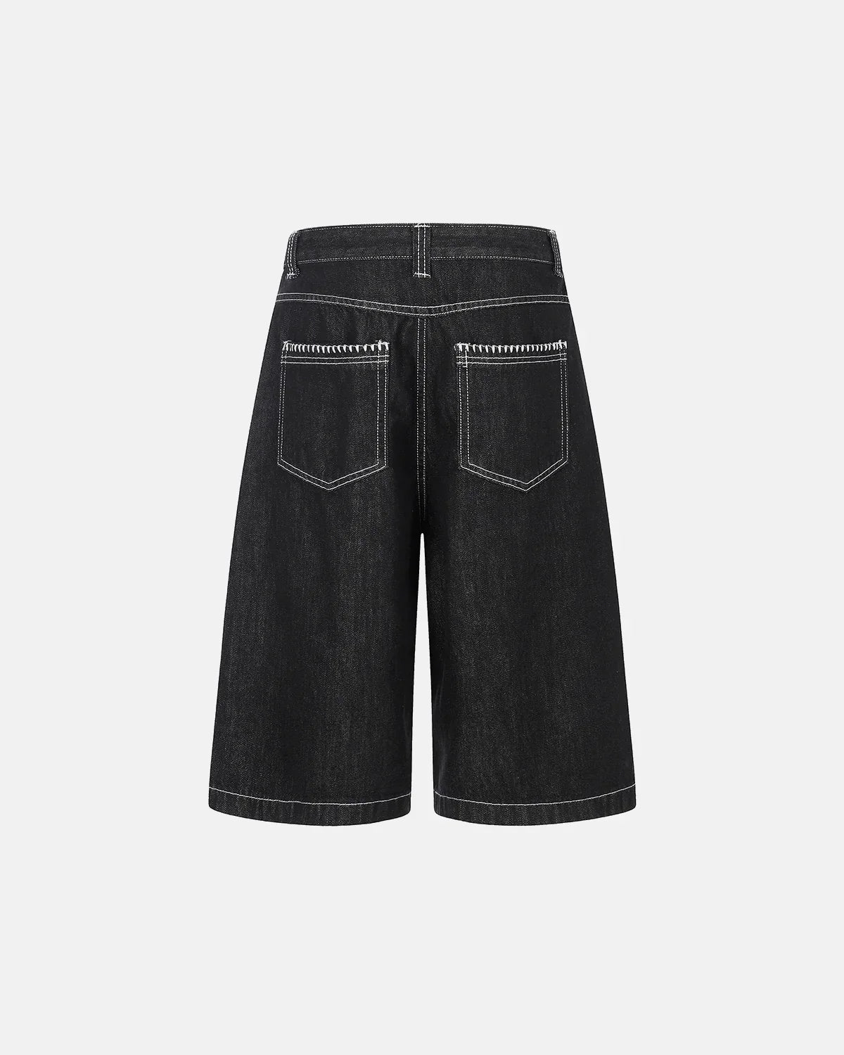 Button Fly Baggy Denim Jorts