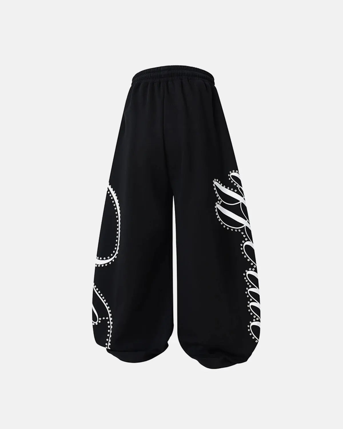 Rhinestone Script Baggy Sweatpants