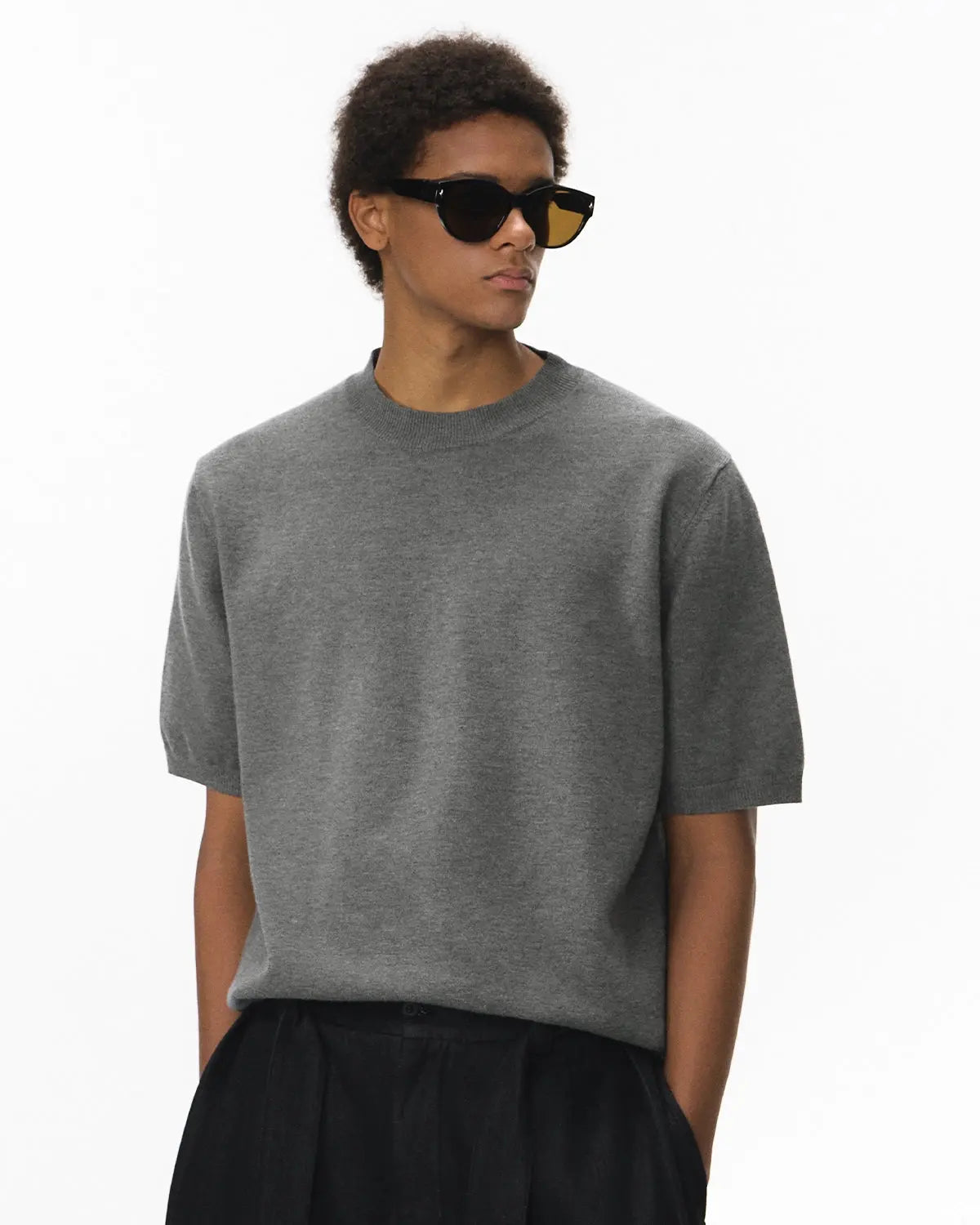 Knitwear Short-sleeved Crewneck Tee