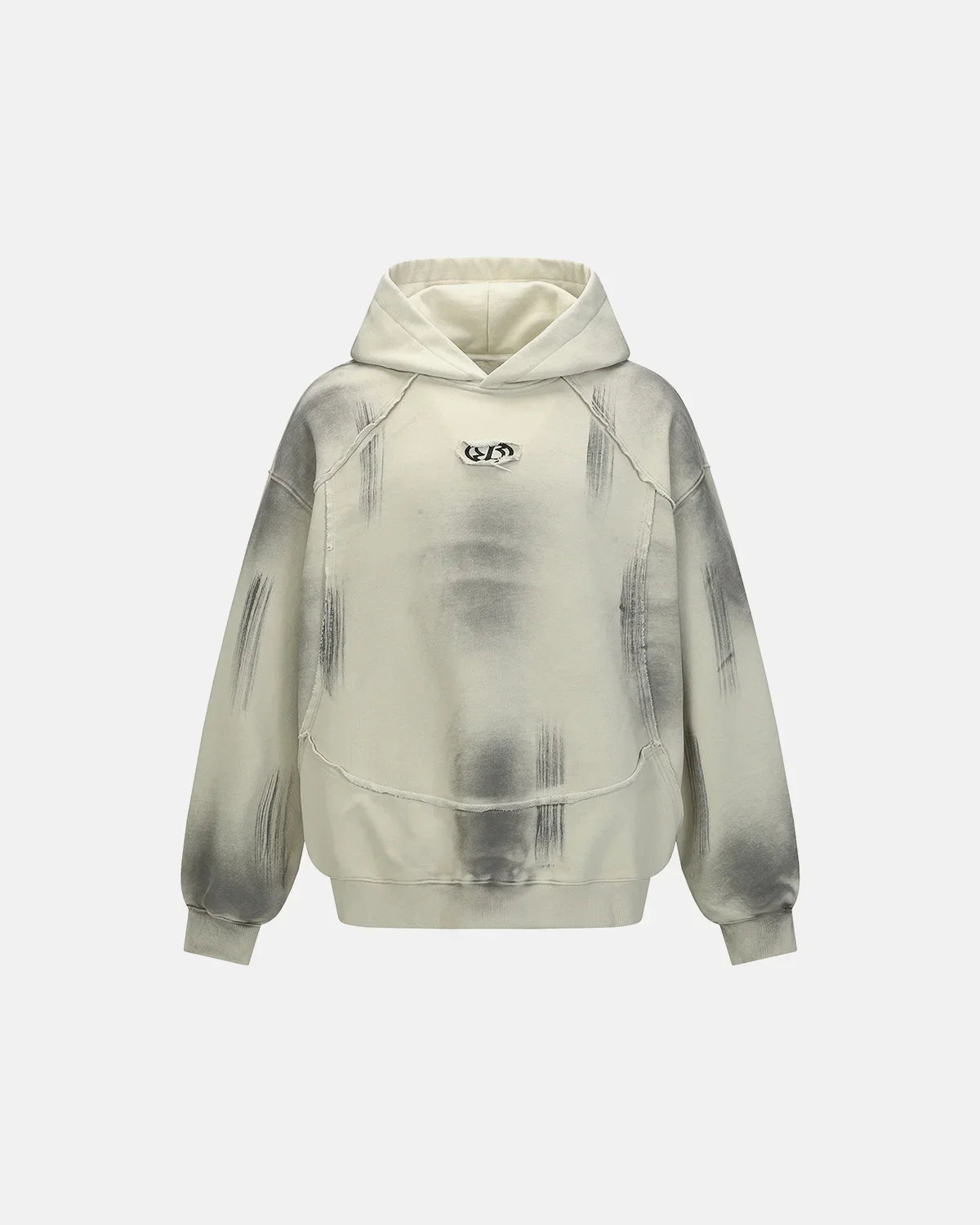 Washed Raw Edge Boxy Hoodie