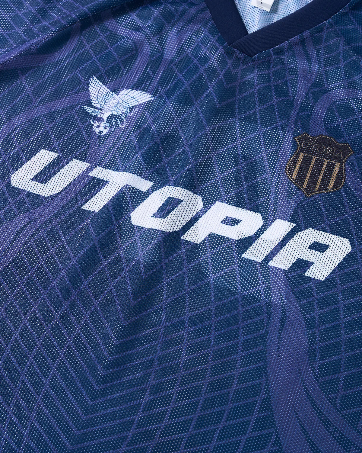 Geometric Pattern Mesh Jersey