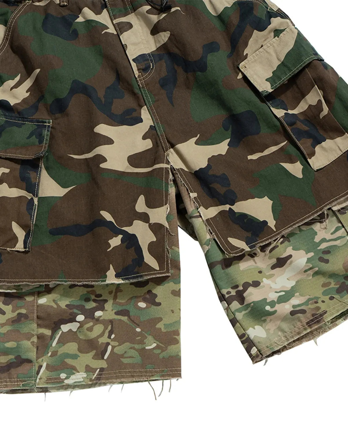 Camo Layered Longline Jorts
