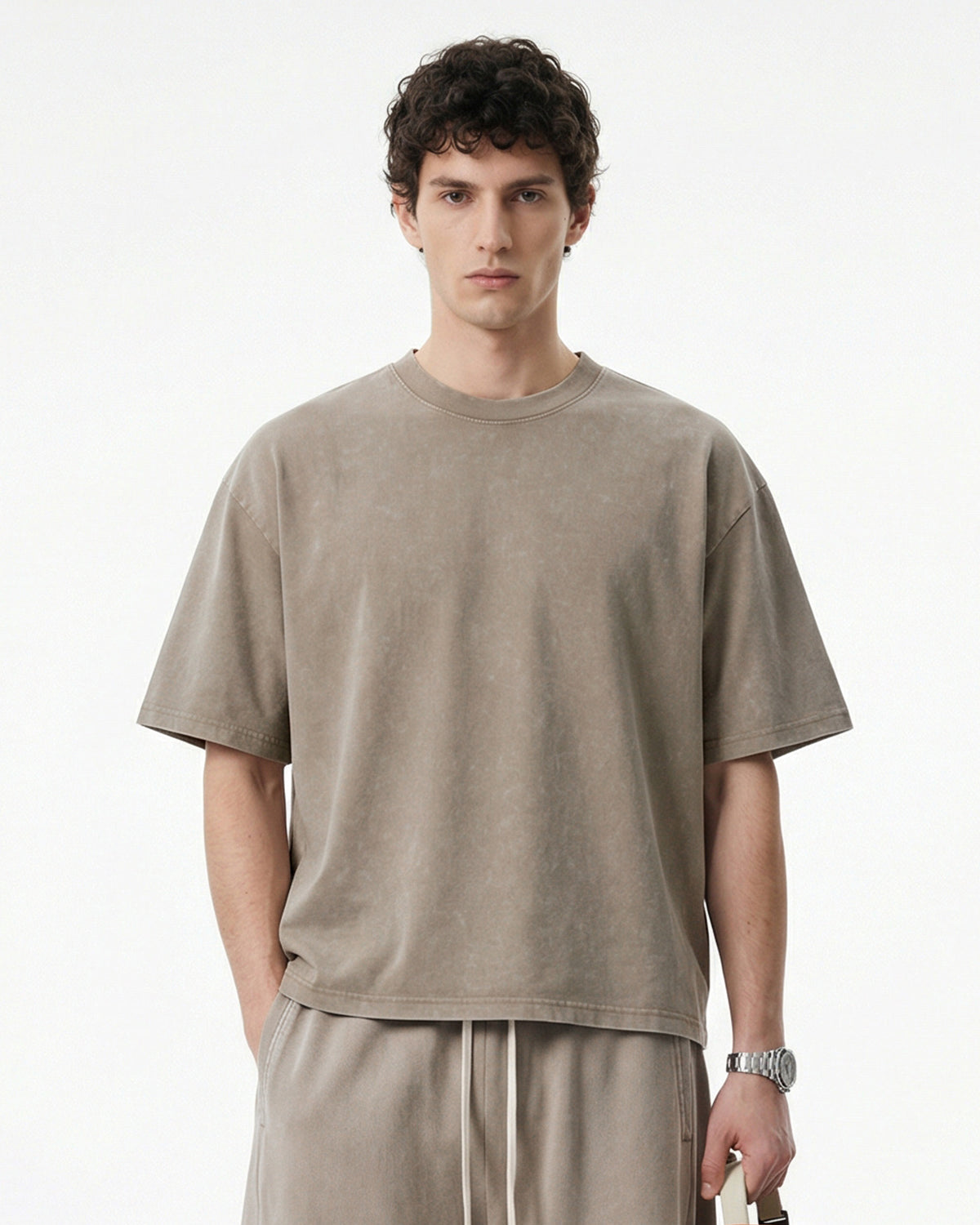 Snow Washed Heavyweight Boxy T-Shirt