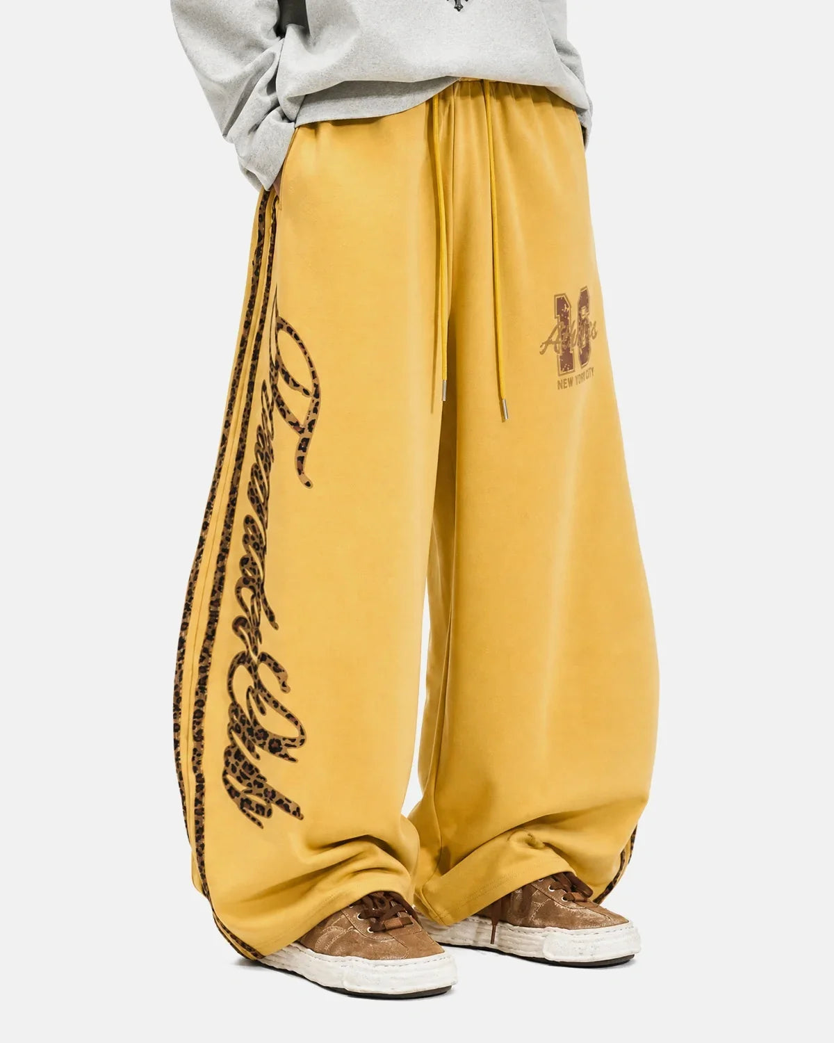 Leopard Stripe Graphic Barrel Sweatpants