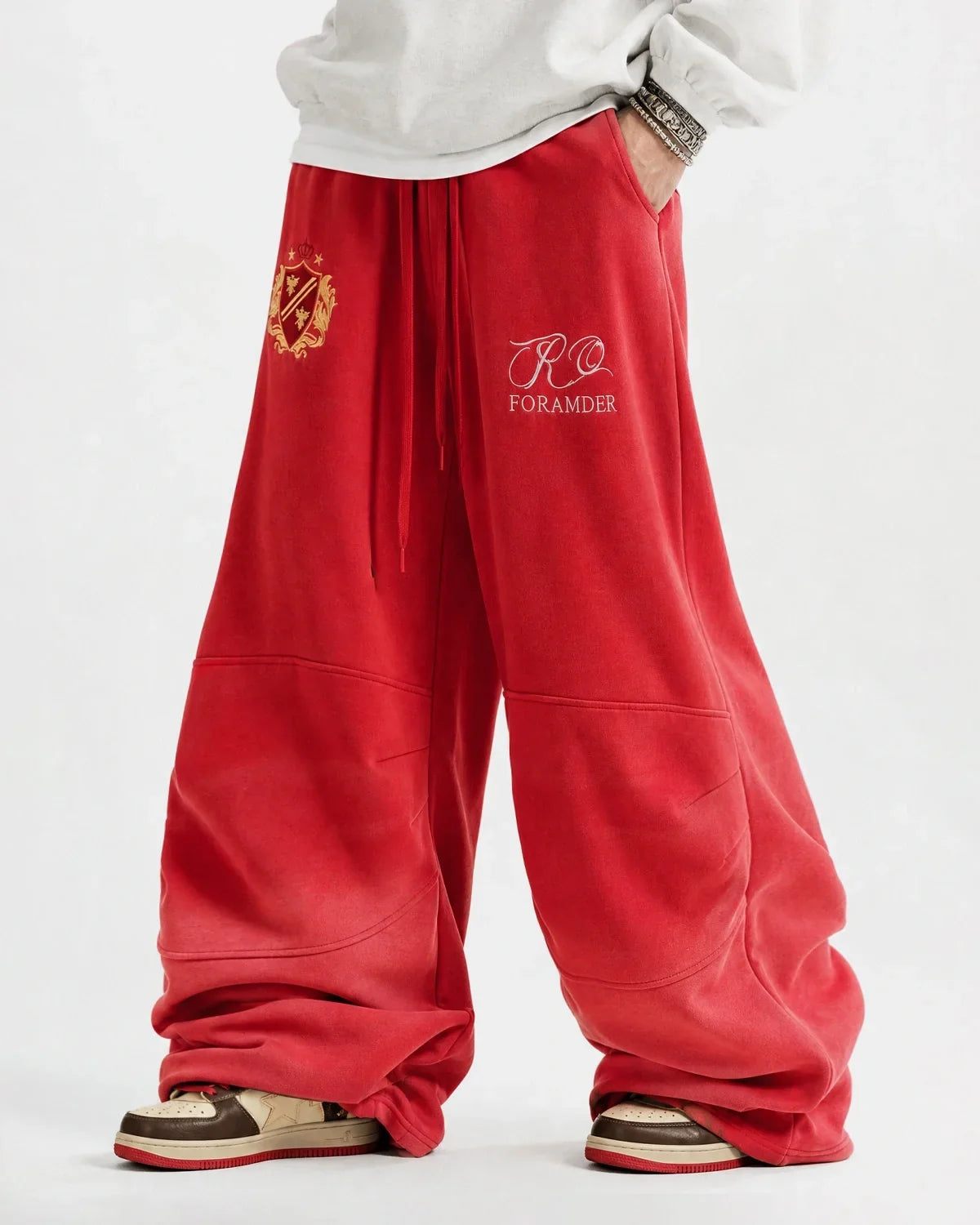Gothic Graphic Washed Barrel Sweatpants