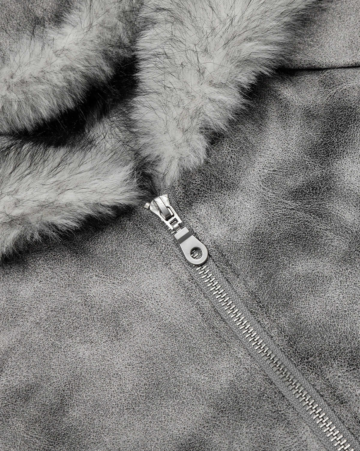 Suede Faux Fur Cotton Padded Jacket MADXMARX