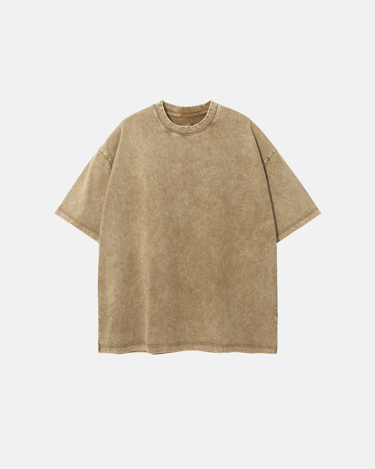 T-shirt délavé col montant