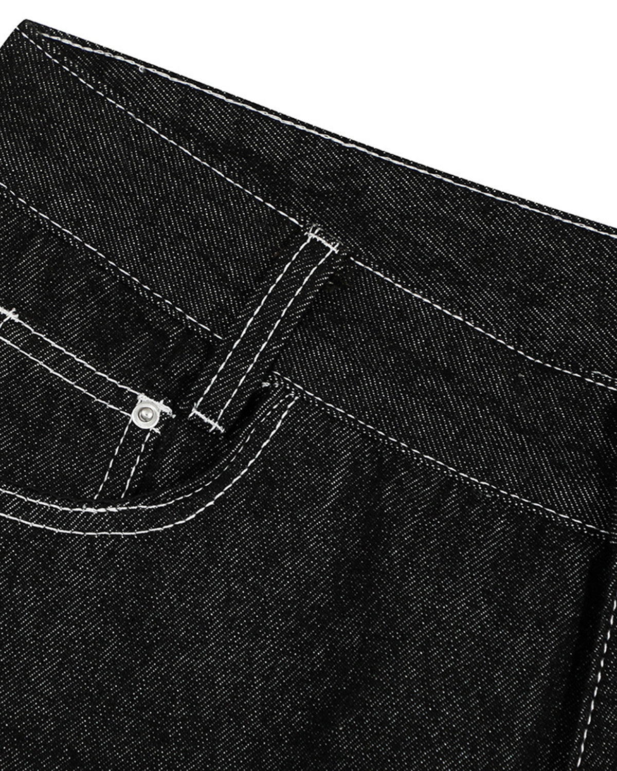 Baggy Denim Jorts with Embroidered Pocket