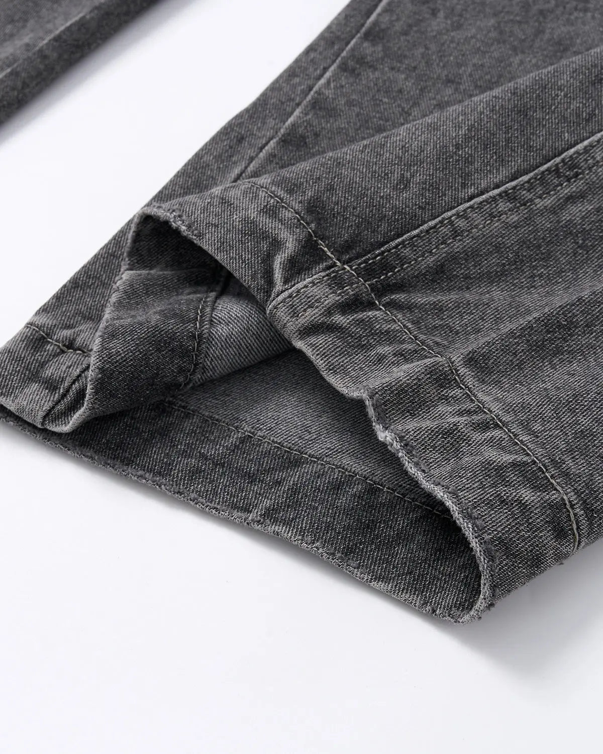 Script Graphic Washed Barrel Jeans