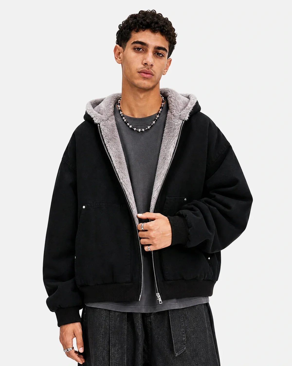 Cleanfit Faux Fur Lined Hooded Padded Jacket