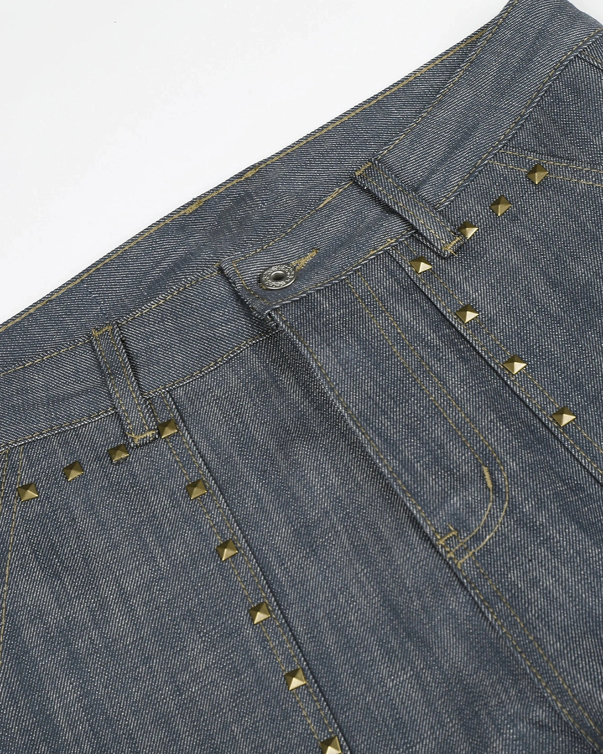Pyramid Stud Pocket Baggy Jeans