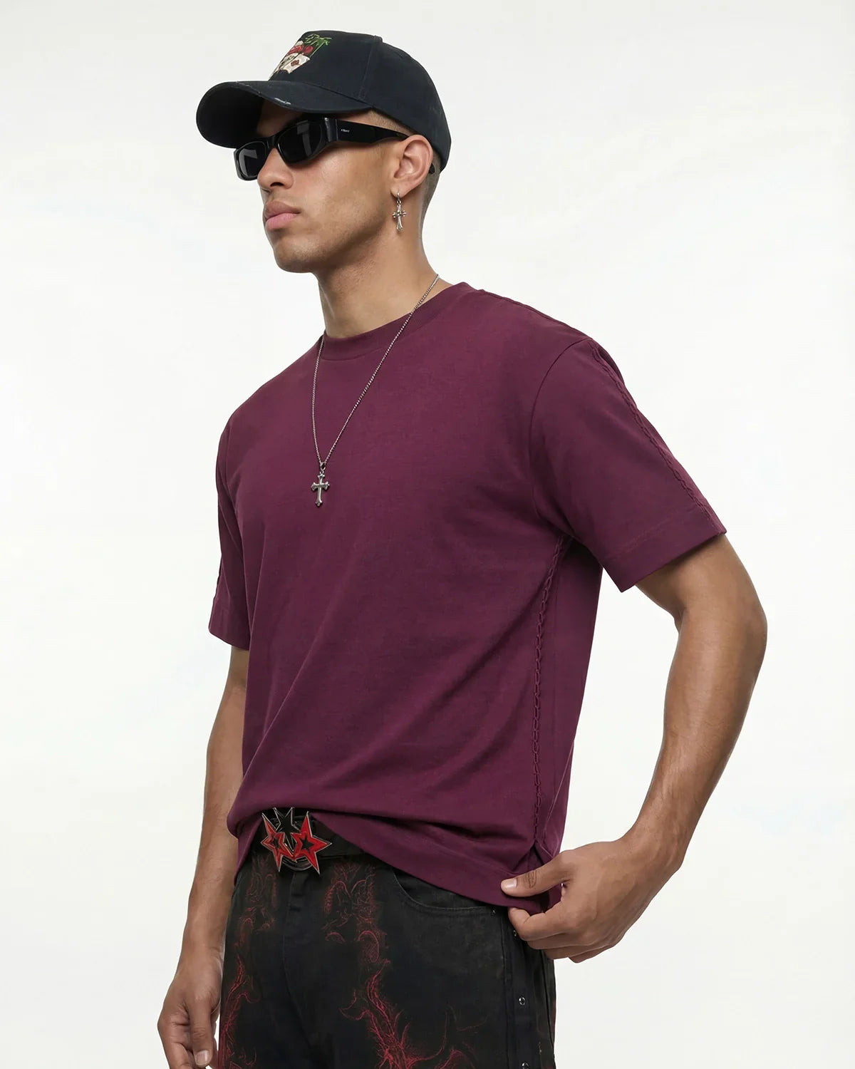 T-shirt respirant rafraîchissant avec détails de surpiqûres