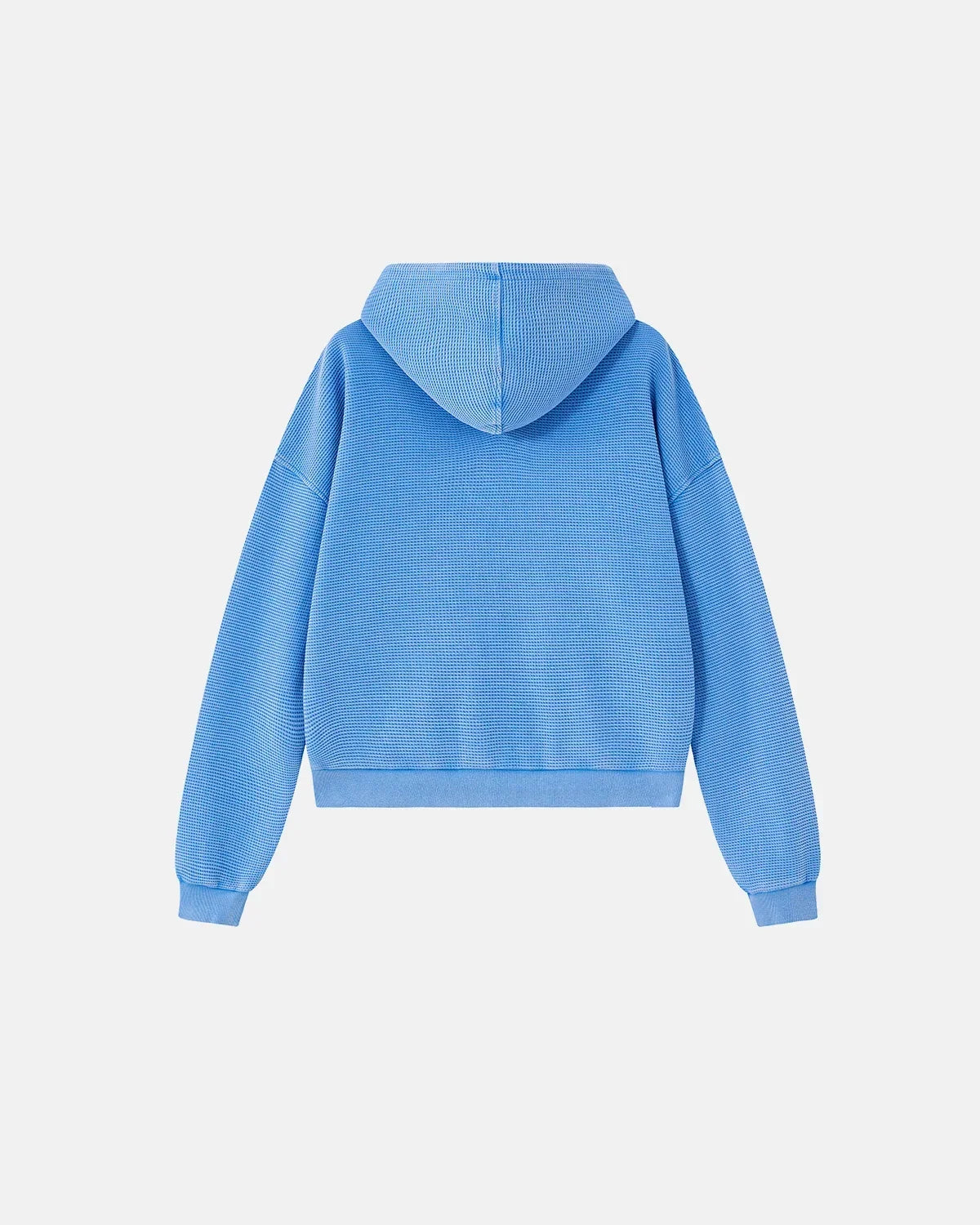 Sweat à capuche zippé gaufré délavé vintage