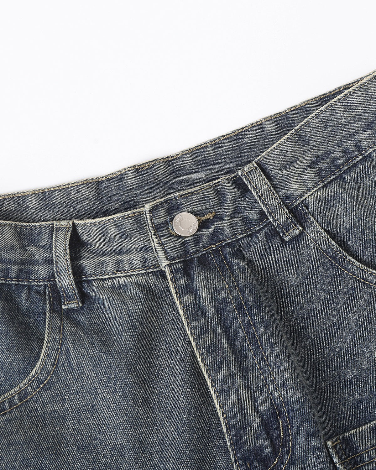 Multi-Pocket Baggy Barrel Jeans