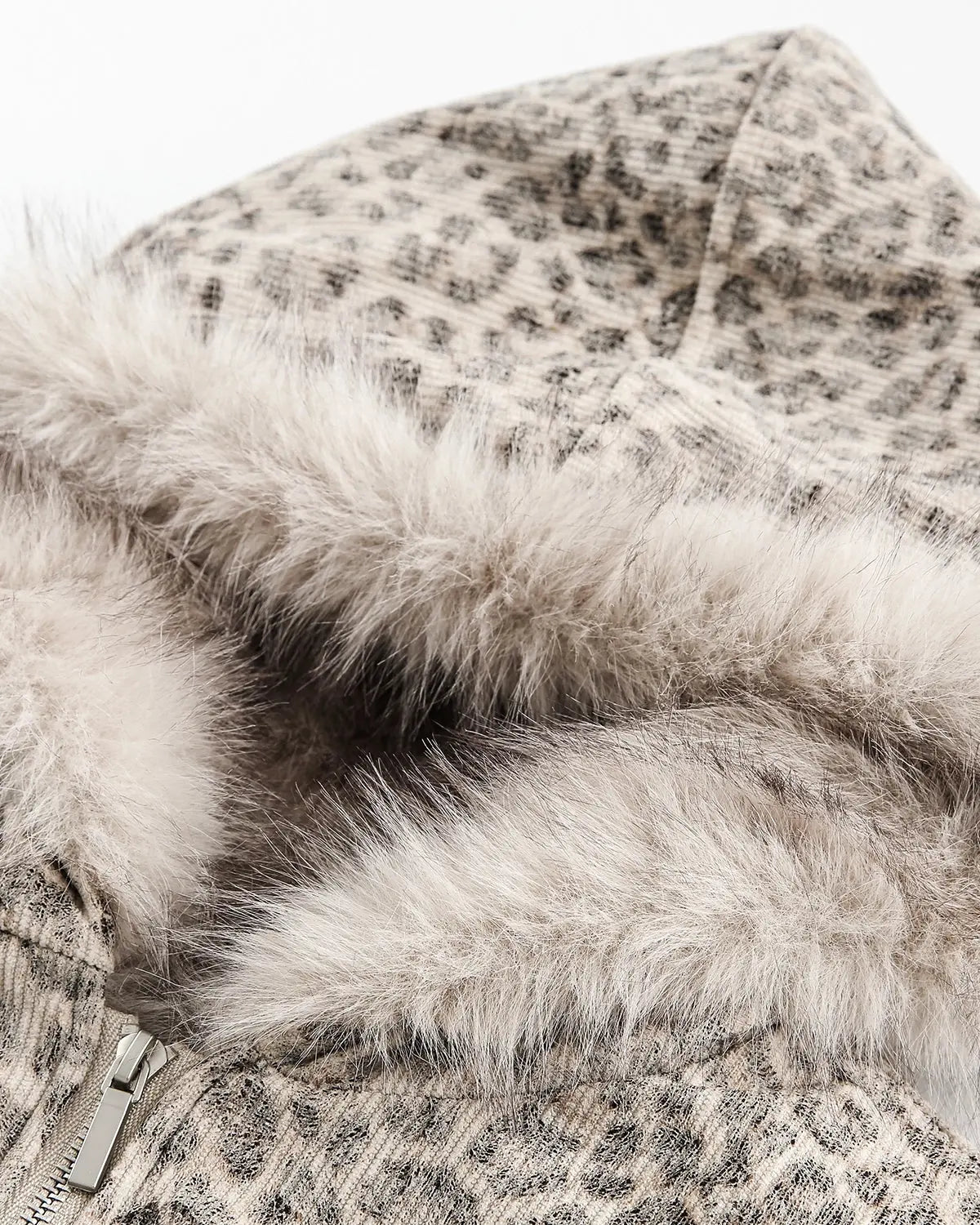 Leopard Faux Fur Lined Bomber Jacket MADXMARX