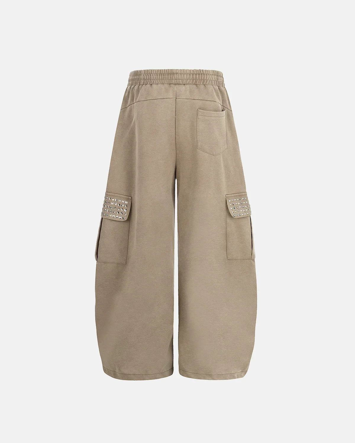 Calça de Moletom Cargo Baggy com Tachas