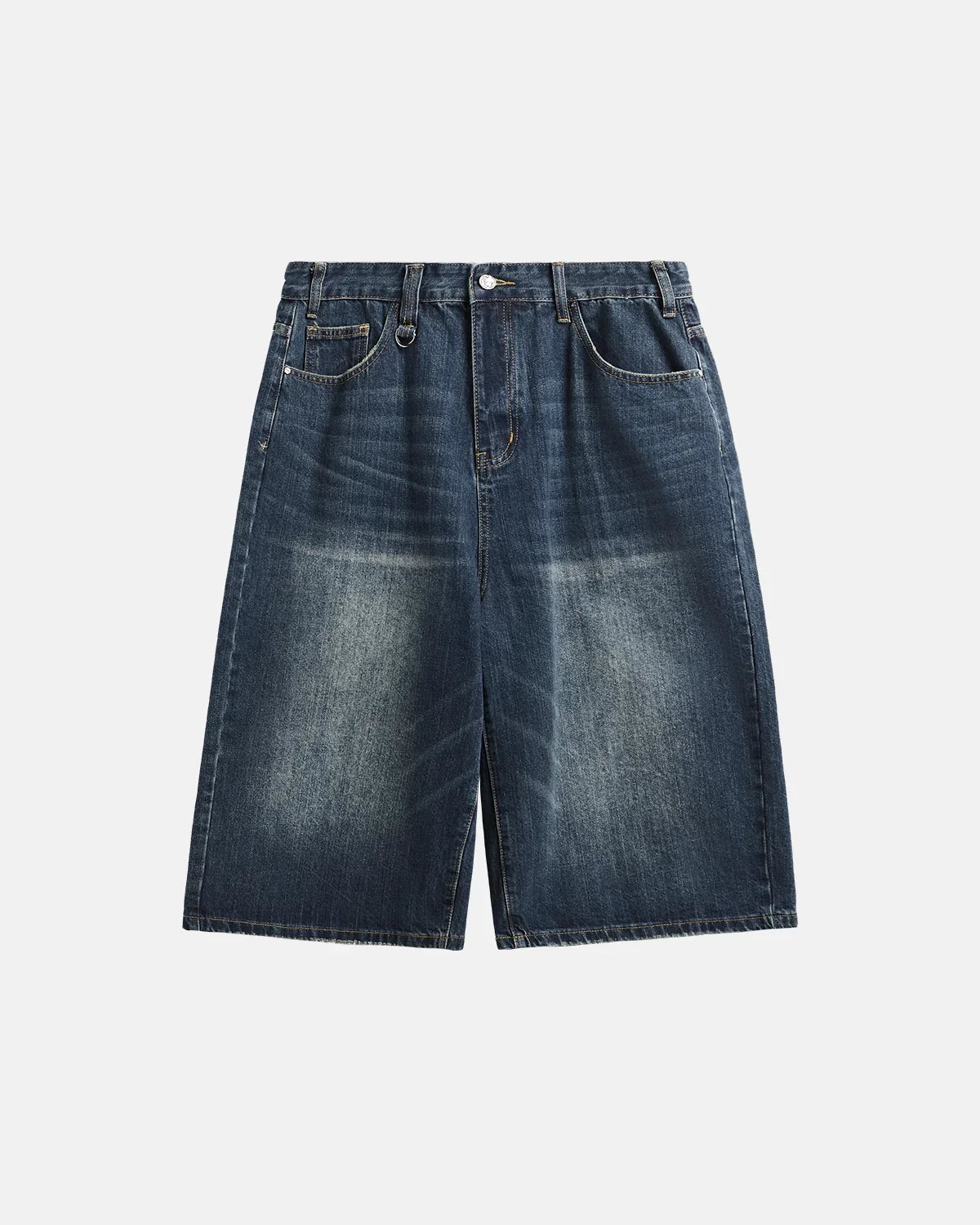 Acid Washed Longline Baggy Denim Jorts