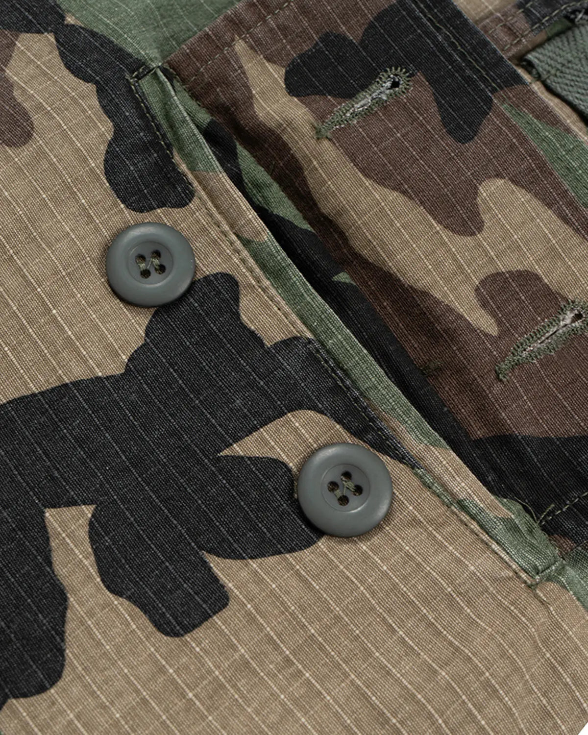 Oversized Camo Cargo Longline Shorts