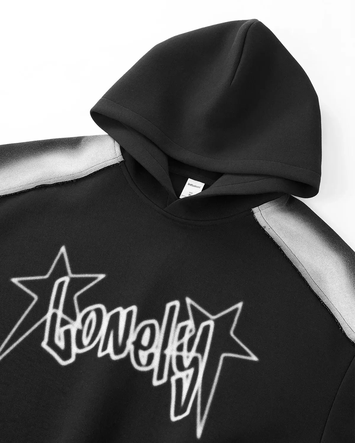 Stitching Spray-Painted Hoodies