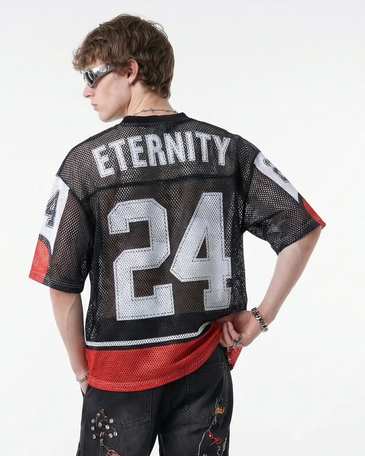 Colorblock Mesh Jersey T-Shirt