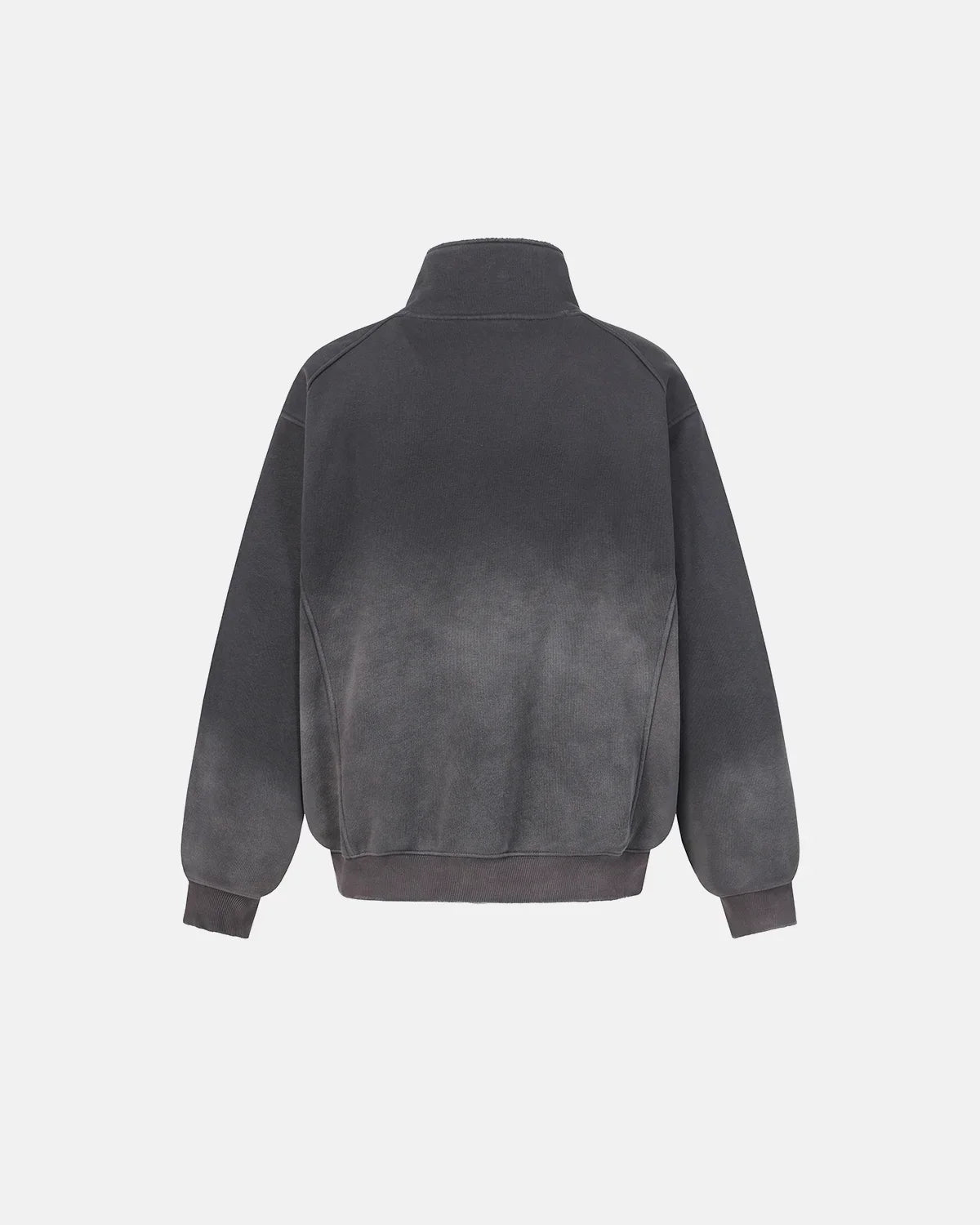 Sudadera lavada con cremallera asimétrica