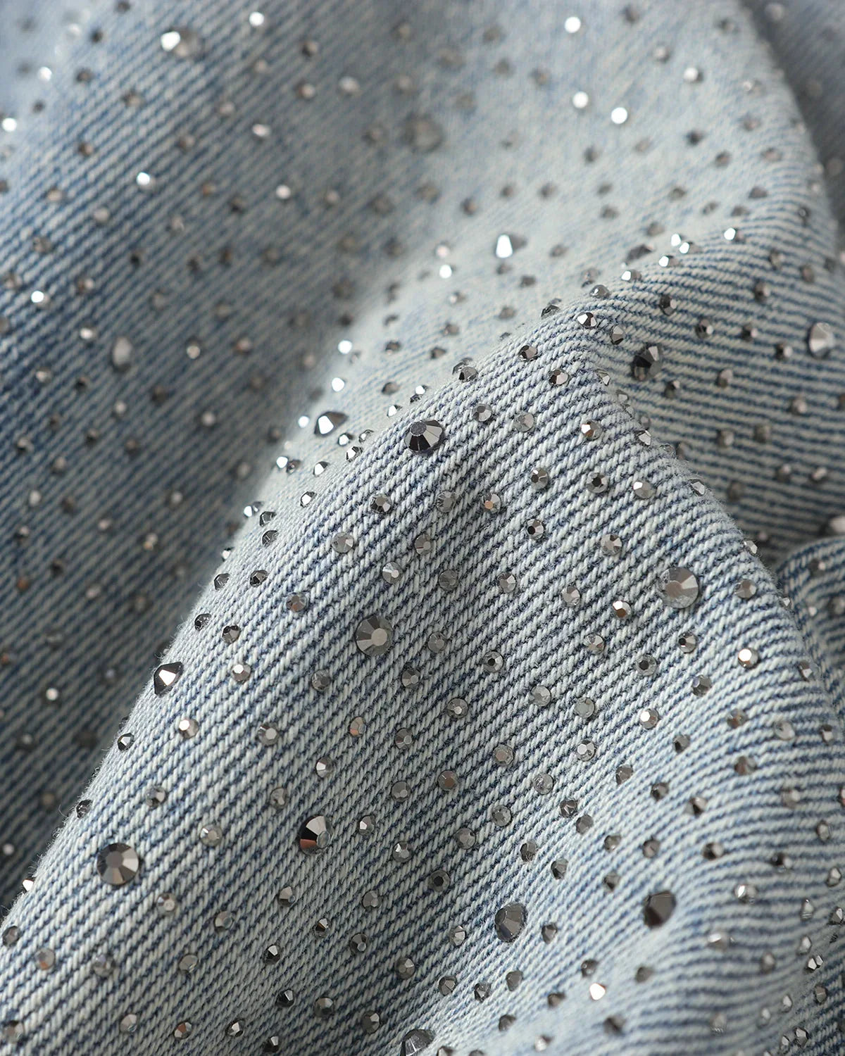 Rhinestone Baggy Barrel Jeans