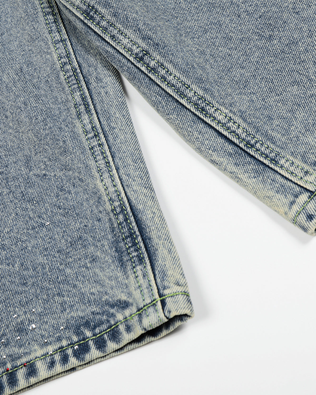 Rhinestone Denim Longline Jorts