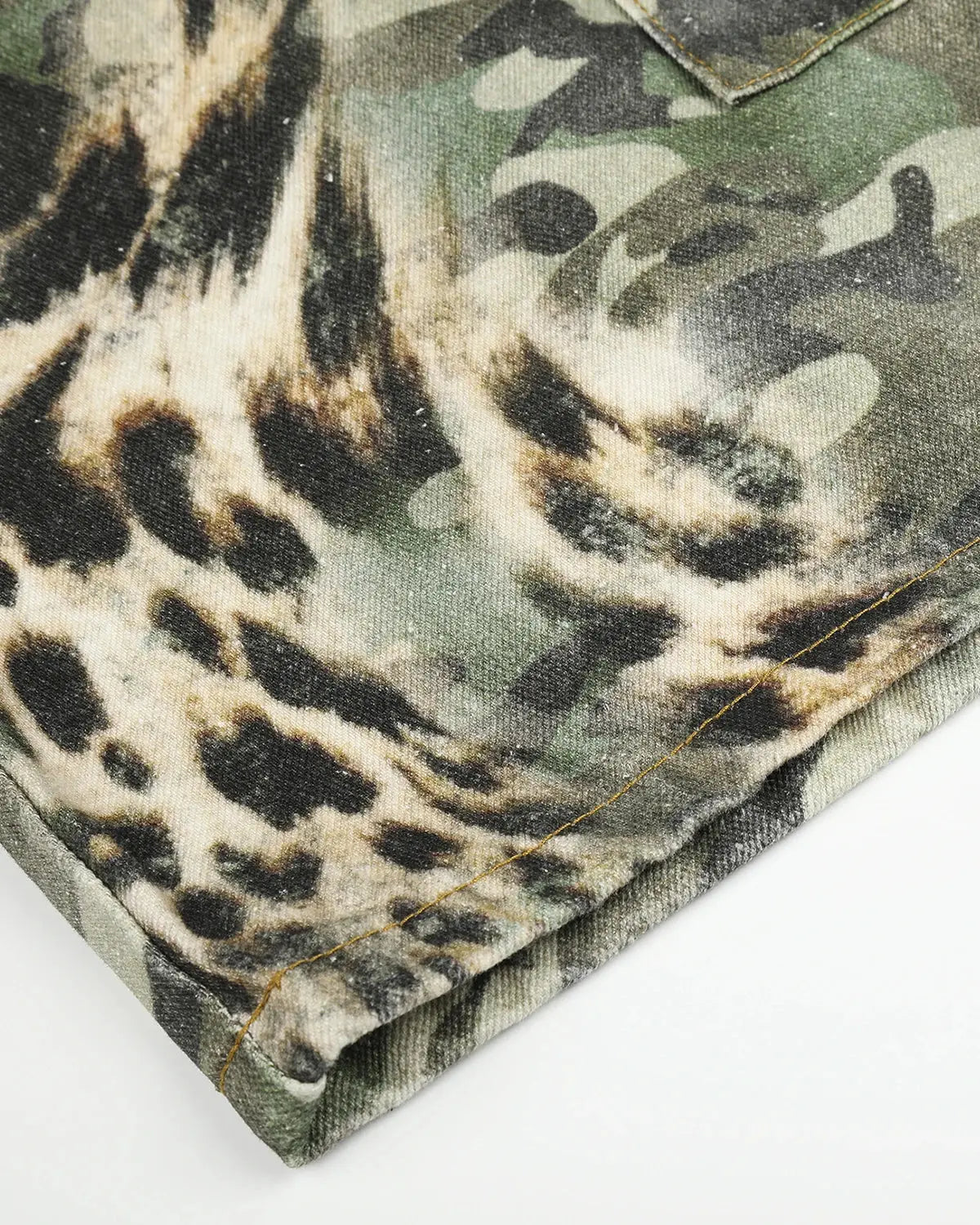 Leopard Camo Cargo Longline Shorts