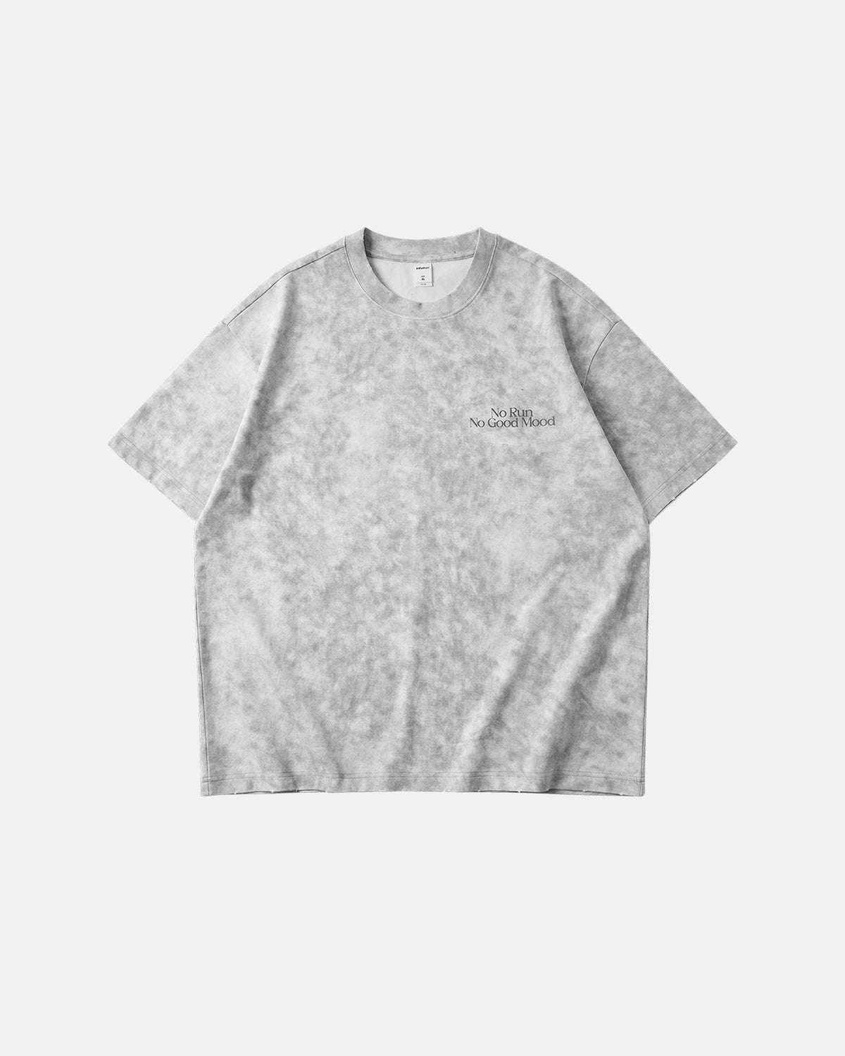 Distressed Tie-Dye Reflective Print T-Shirt