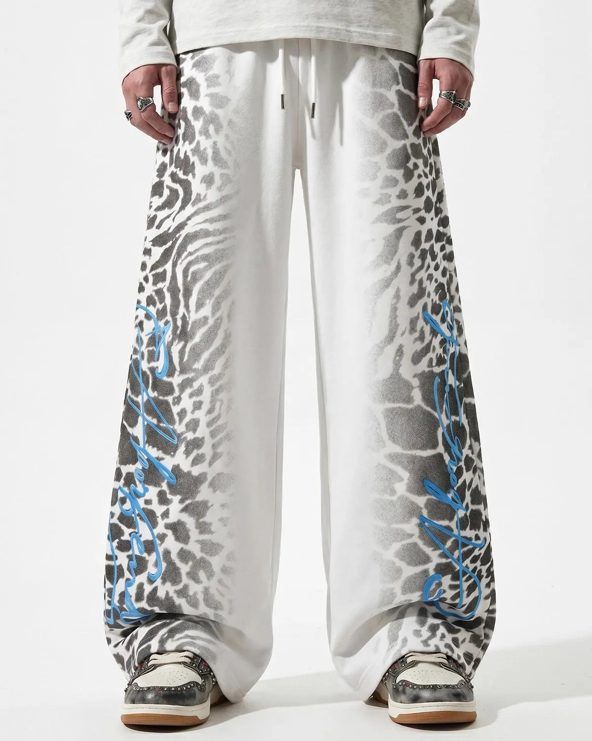 Leopard Graphic Barrel Sweatpants